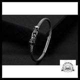 Bracelet Tête de Mort Femme (Acier)