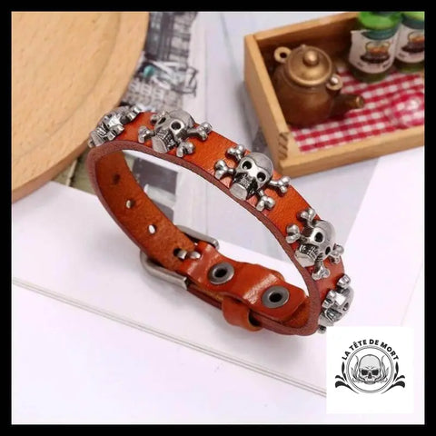 Bracelet Tête de Mort Gothique