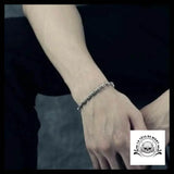 Bracelet Tête de Mort Homme (Argent)