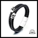 Bracelet Tête de Mort Homme (Cuir)