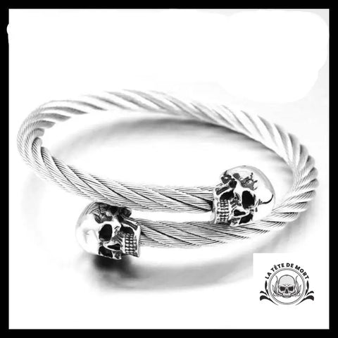 Bracelet Tête de Mort Jumeaux Maléfiques