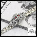 Bracelet Tête de Mort Mexicaine (Argent)