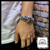 Bracelet Tête de Mort Mexicaine (Argent)