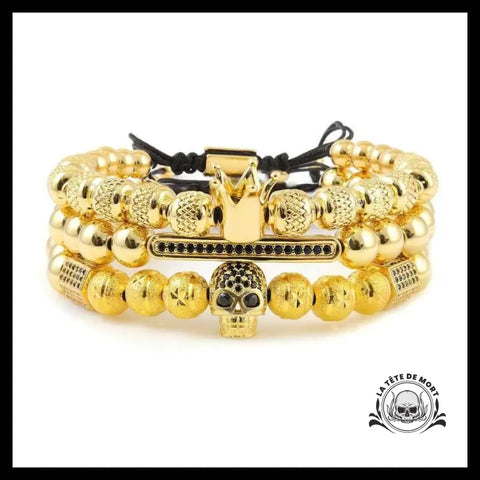 Bracelet Tête de Mort Monarque