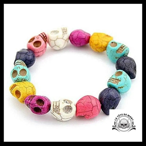 Bracelet Tête de Mort Multicolore