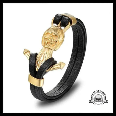 Bracelet Tête de Mort Navire Pirate
