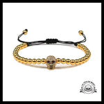 Bracelet Tête de Mort Or