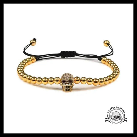 Bracelet Tête de Mort Or