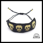 Bracelet Tête de Mort en Perles