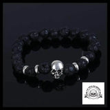Bracelet Tête de Mort Perles Pierre Naturelle