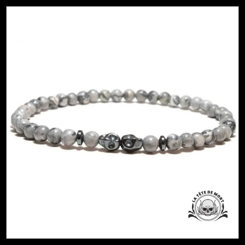 Bracelet Tête de Mort Petite Perle