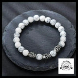 Bracelet Tête de Mort Pierre Volcanique