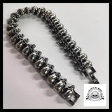 Bracelet Tête de Mort Punk/gothique en Acier Inoxydable