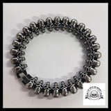 Bracelet Tête de Mort Punk/gothique en Acier Inoxydable