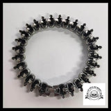 Bracelet Tête de Mort Punk/gothique en Acier Inoxydable