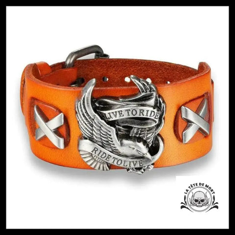 Bracelet Tête de Mort Ride To Live