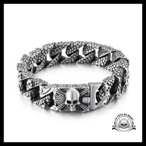 Bracelet Tête de Mort Serpent
