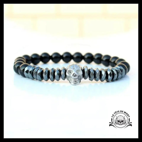 Bracelet Tête de Mort Skull Argentée