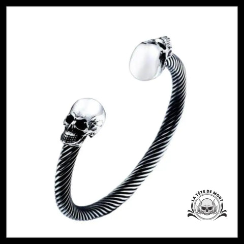 Bracelet Tête de Mort Skull Jumelle