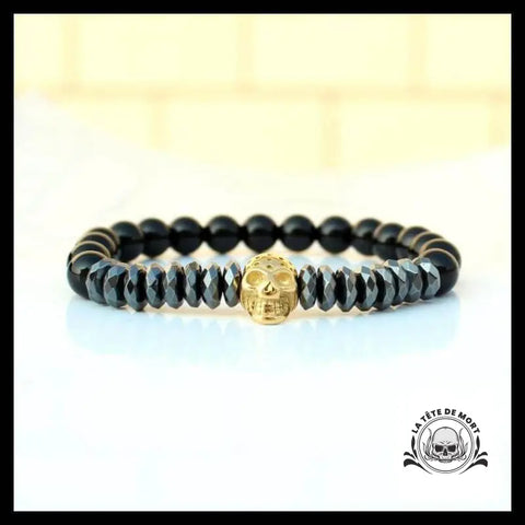 Bracelet Tête de Mort Skull Or