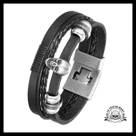 Bracelet Tête de Mort Solitaire