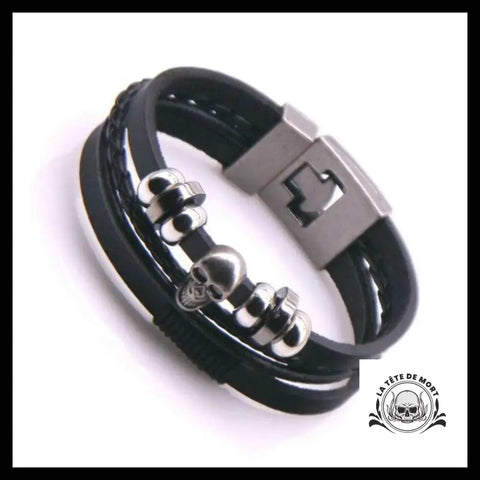 Bracelet Tête de Mort Tresse Crâne