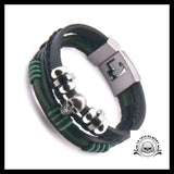 Bracelet Tête de Mort Tresse Funéraire