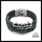 Bracelet Tête de Mort Tresse Funéraire
