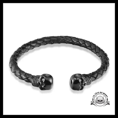Bracelet Tête de Mort Tresse Unique