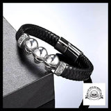 Bracelet Tête de Mort Triple Crâne