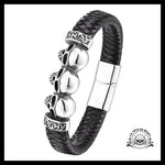 Bracelet Tête de Mort Triple Crâne