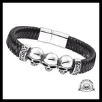 Bracelet Tête de Mort Triple Crâne