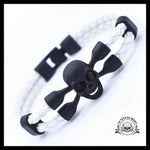 Bracelet Tête de Mort Vintage en Cuir