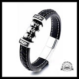 Bracelet Viking (Cuir) - Crâne Passion
