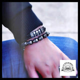Bracelet Viking (Cuir) - Crâne Passion