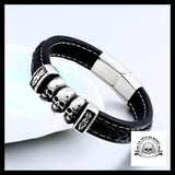 Bracelet Viking (Cuir) - Crâne Passion