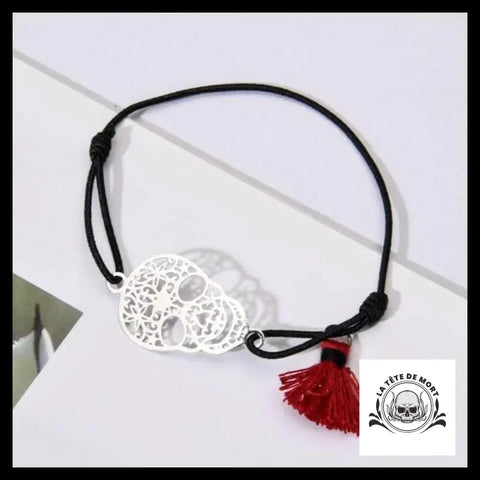 Bracelets Tête de Mort Argentée (lot 12 élastiques)