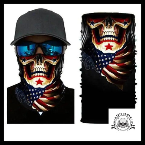 Cache-cou Tête de Mort America