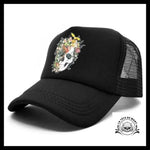 Casquette Crâne Fleuri