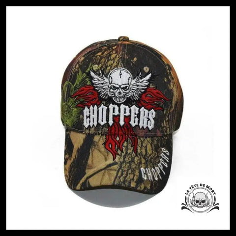 Casquette Tête de Mort Baseball Camouflage