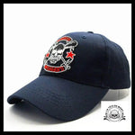 Casquette Tête de Mort Baseball Hooligans Bleu Marine