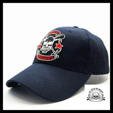 Casquette Tête de Mort Baseball Hooligans Bleu Marine