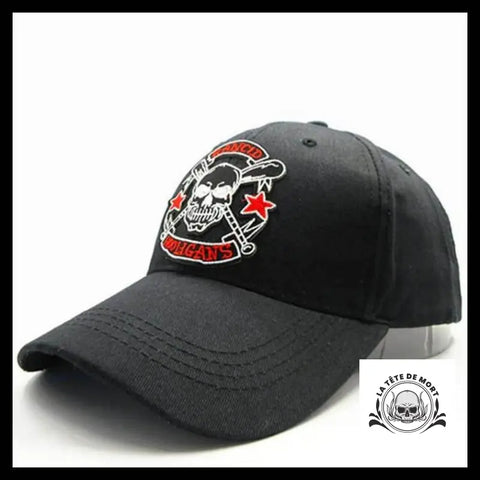 Casquette Tête de Mort Baseball Hooligans Noire