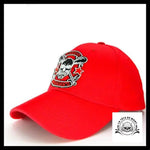 Casquette Tête de Mort Baseball Hooligans Rouge