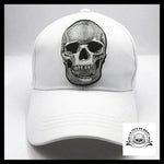 Casquette Tête de Mort Baseball Sourire D’enfer Blanche
