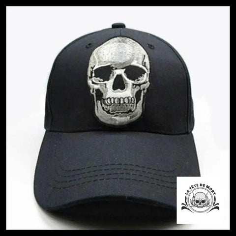 Casquette Tête de Mort Baseball Sourire D’enfer Noire