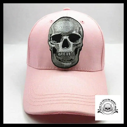 Casquette Tête de Mort Baseball Sourire D’enfer Rose