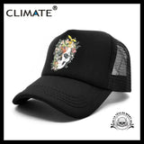 Casquette Tête de Mort Cascade Fleurs