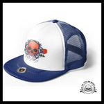 Casquette Tête de Mort Fleurs