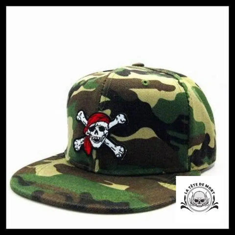 Casquette Tête de Mort Pirate Jack Camouflage